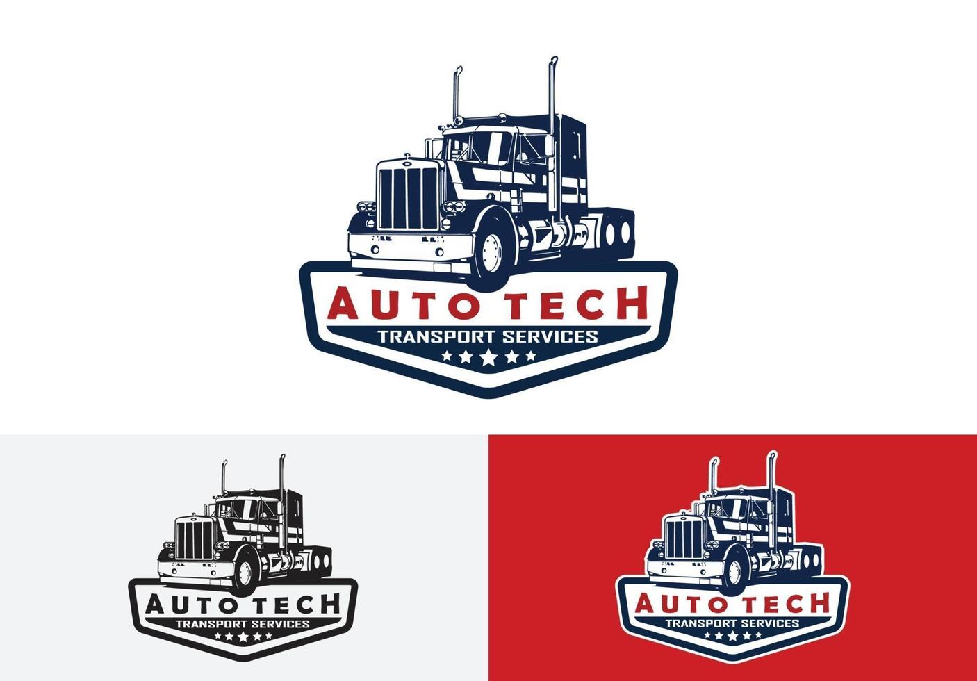 auto-service logo sjabloon. vrachtwagen logo concept vector