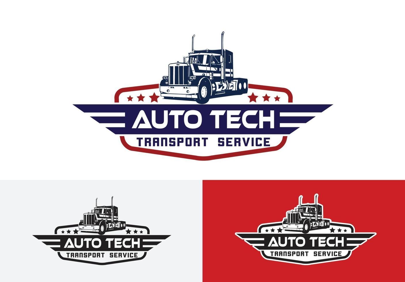 auto-service logo sjabloon. vrachtwagen logo concept vector