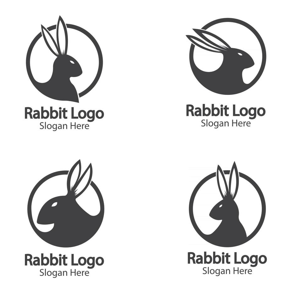 konijn logo en symbool vector