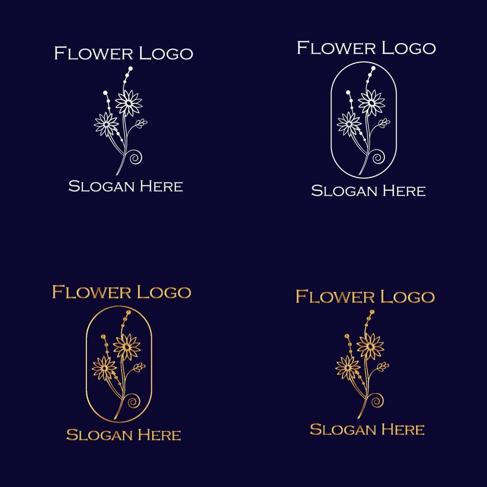 bloem logo collectie vector