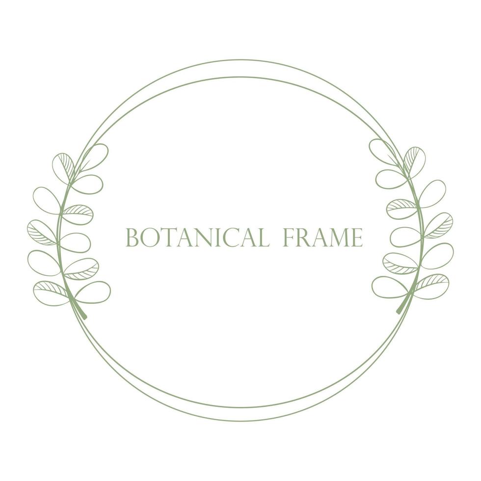 eenvoudig botanisch frame met lommerrijke takken vectorillustratie vector