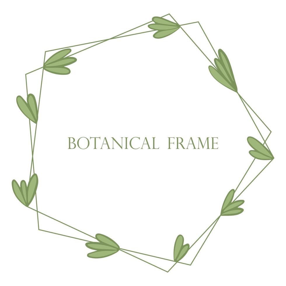 botanische frame vectorillustratie met meerdere hoeken vector