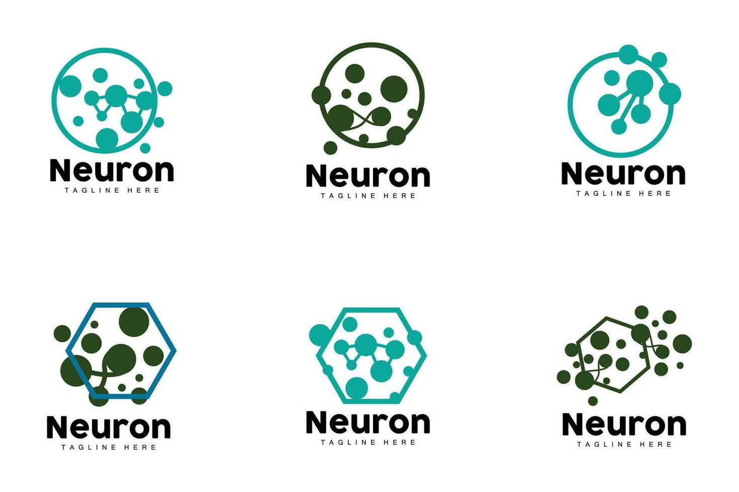 neuron logo, CEL dna netwerk vector, en deeltje technologie, gemakkelijk illustratie sjabloon ontwerp vector
