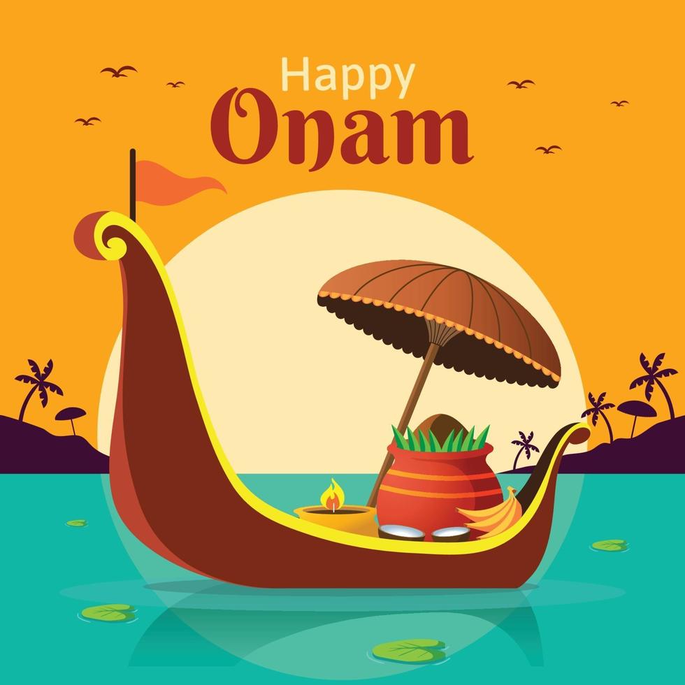 gelukkig onam festival vector