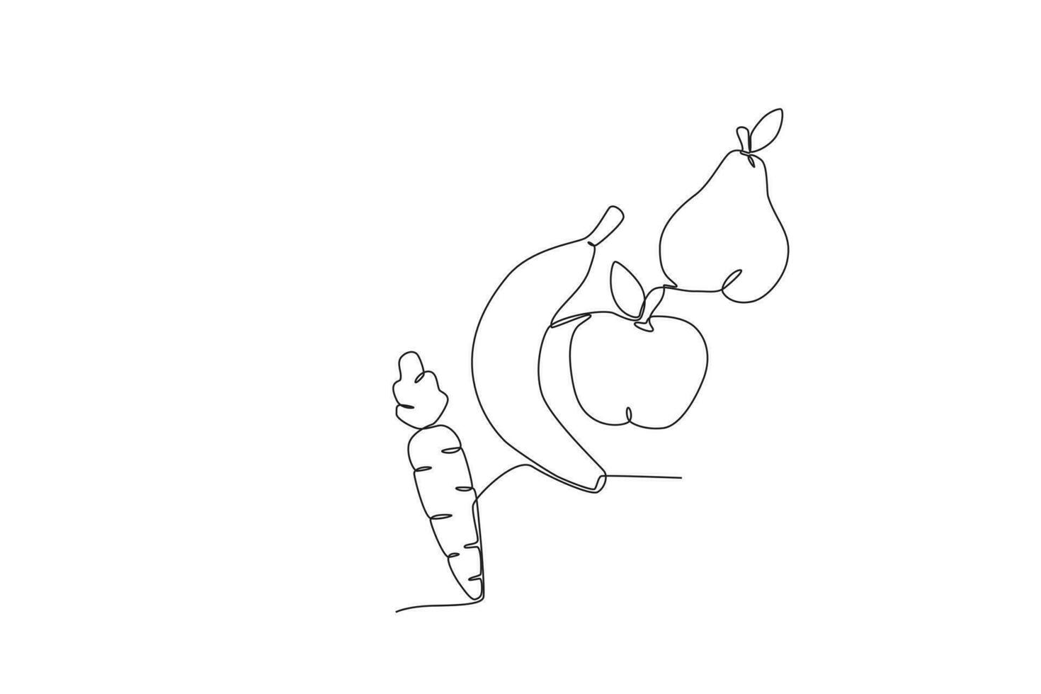 groenten en fruit voor de eetpatroon vector