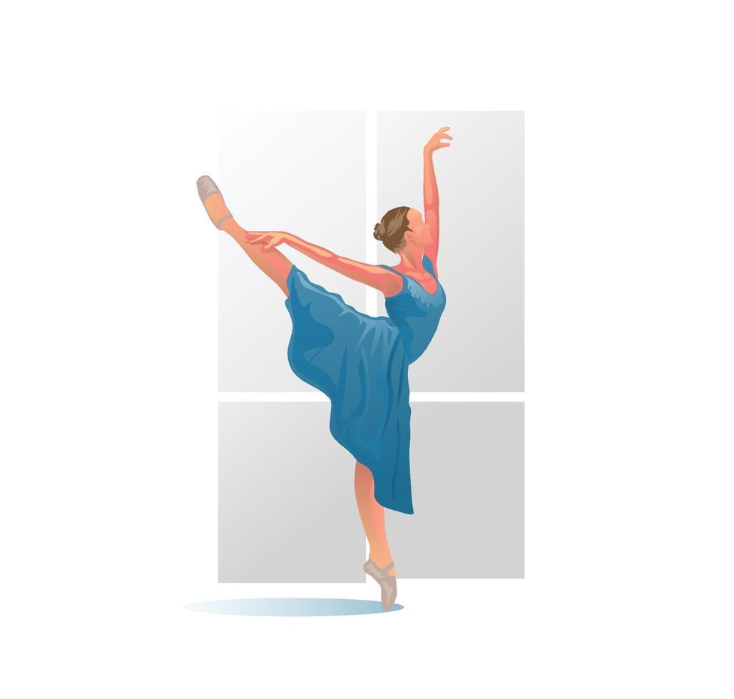 ballerina in danser vectorillustratie vector