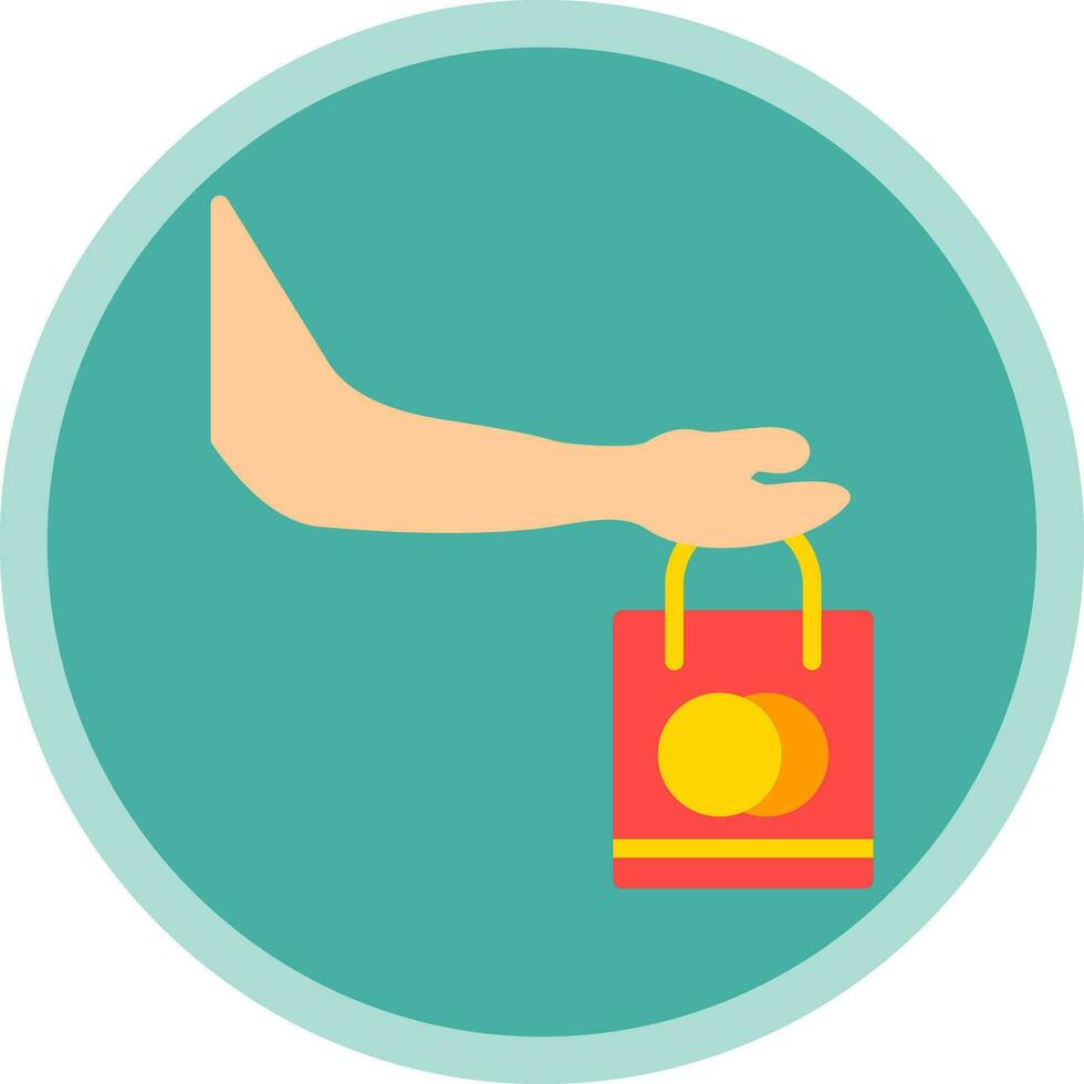 boodschappen doen hand- vector icoon ontwerp