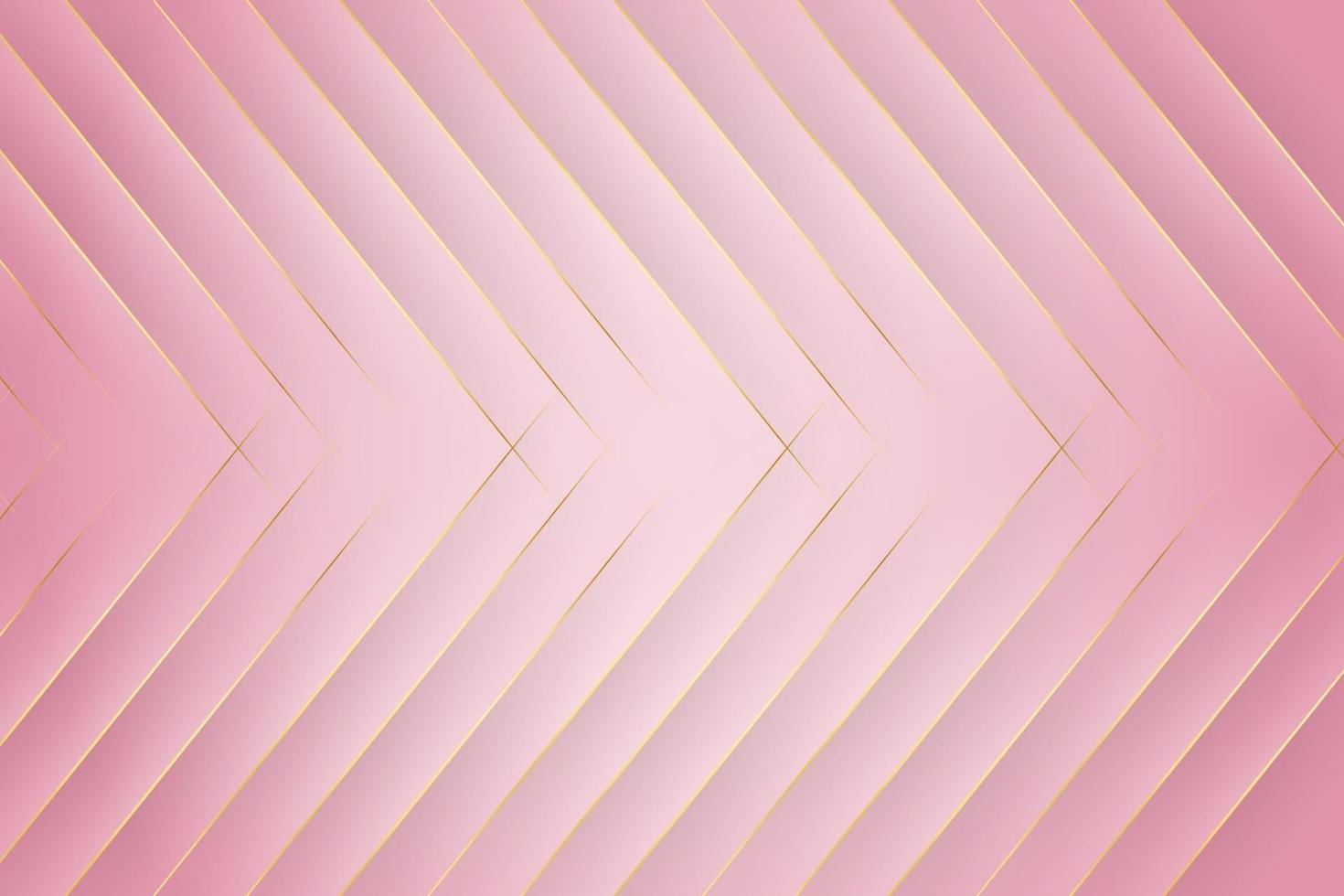 elegante roze moderne achtergrond met diagonale gouden lijn en schaduw vector