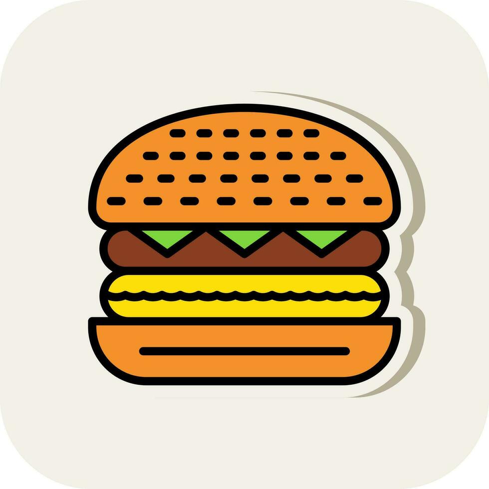 rundvlees hamburger vector icoon ontwerp