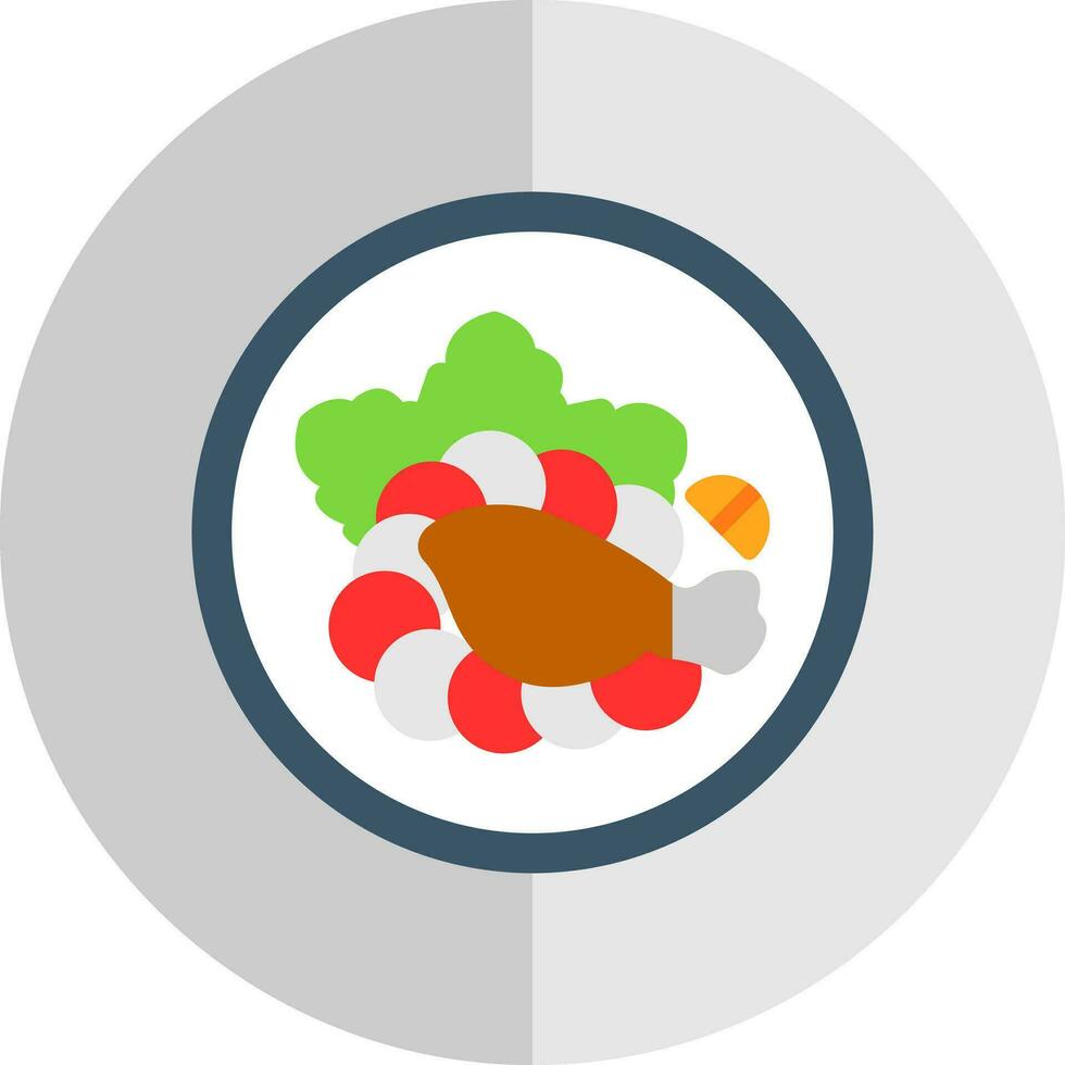 kip salade vector icoon ontwerp
