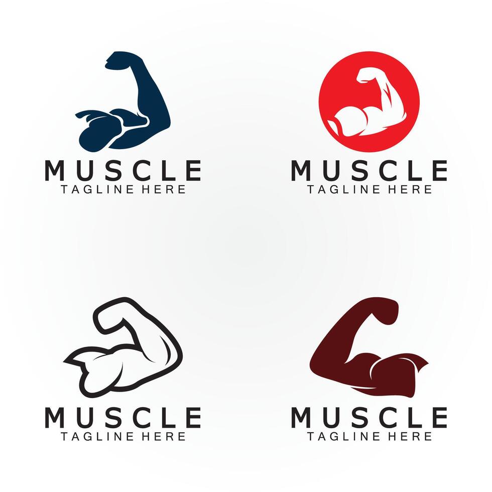 biceps spier icoon logo vector ontwerp sjabloon.