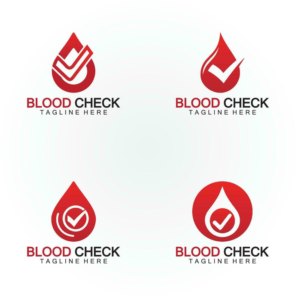 bloed laten vallen controleren logo icoon vector ontwerp sjabloon