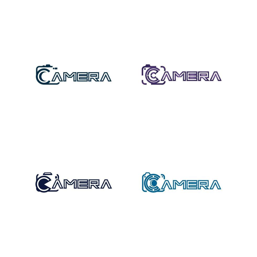 brief c met camera logo ontwerp vector illustratie sjabloon