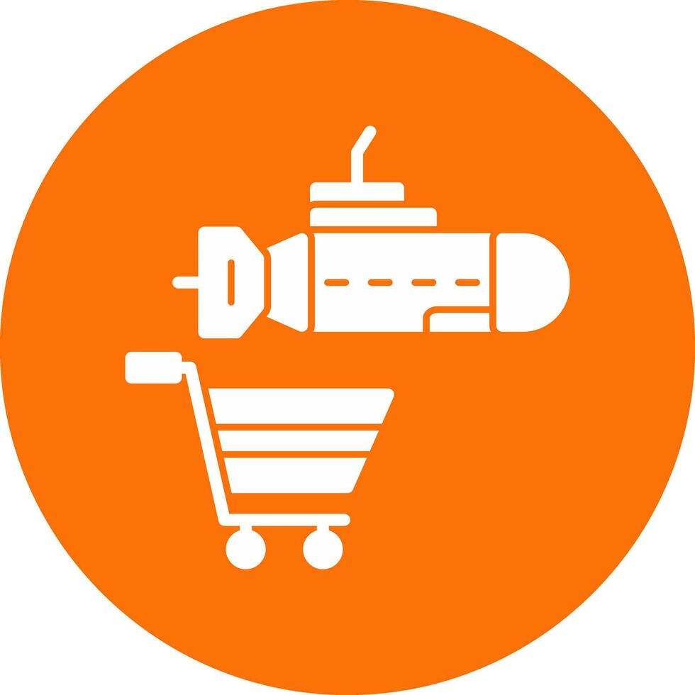 boodschappen doen onderzeeër vector icoon ontwerp