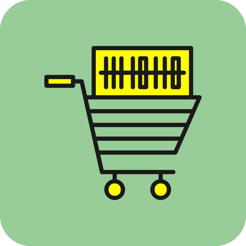 boodschappen doen streepjescode vector icoon ontwerp