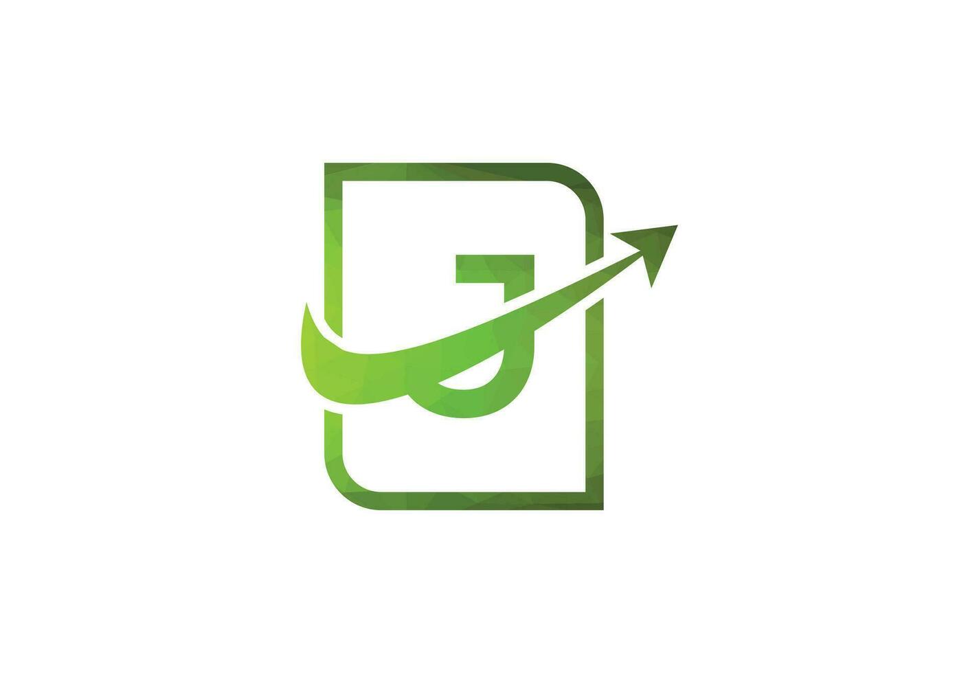bedrijf brief j met pijl tabel logo vector icoon illustratie
