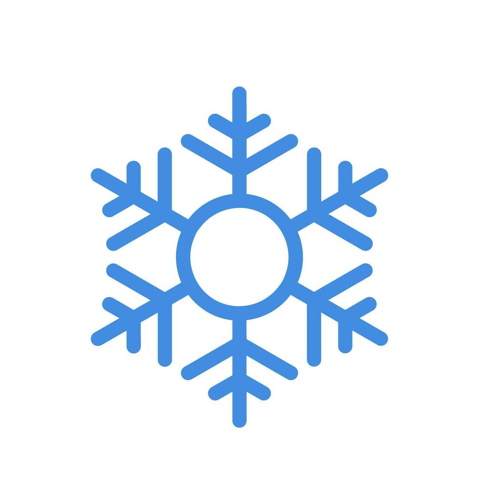 blauw sneeuwvlok icoon vector