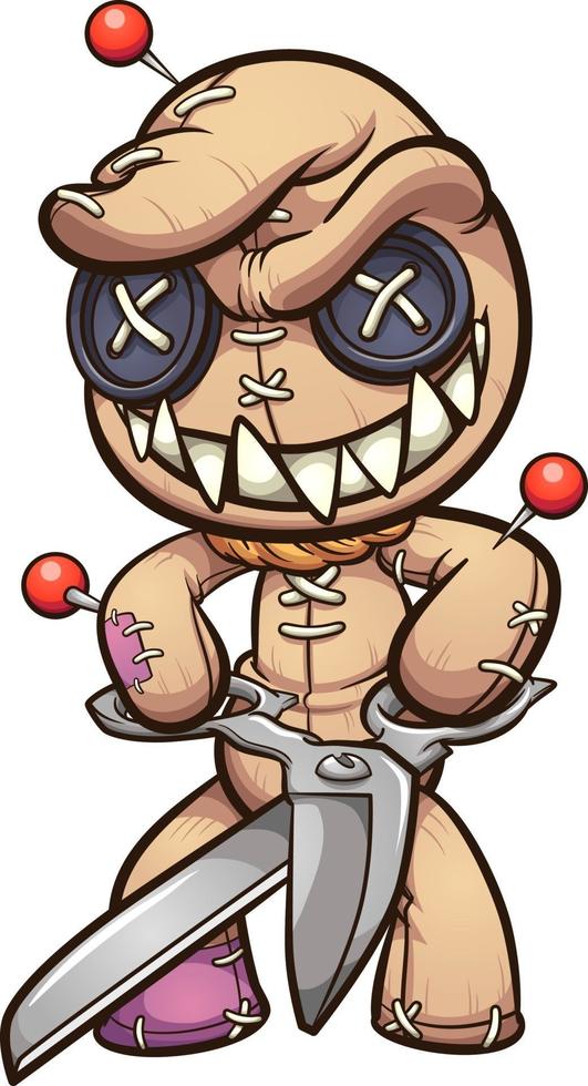 cartoon voodoo-pop vector