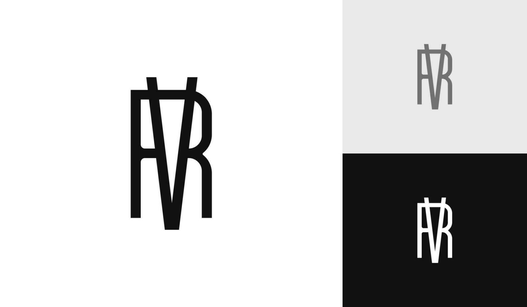 brief vr eerste monogram logo ontwerp vector