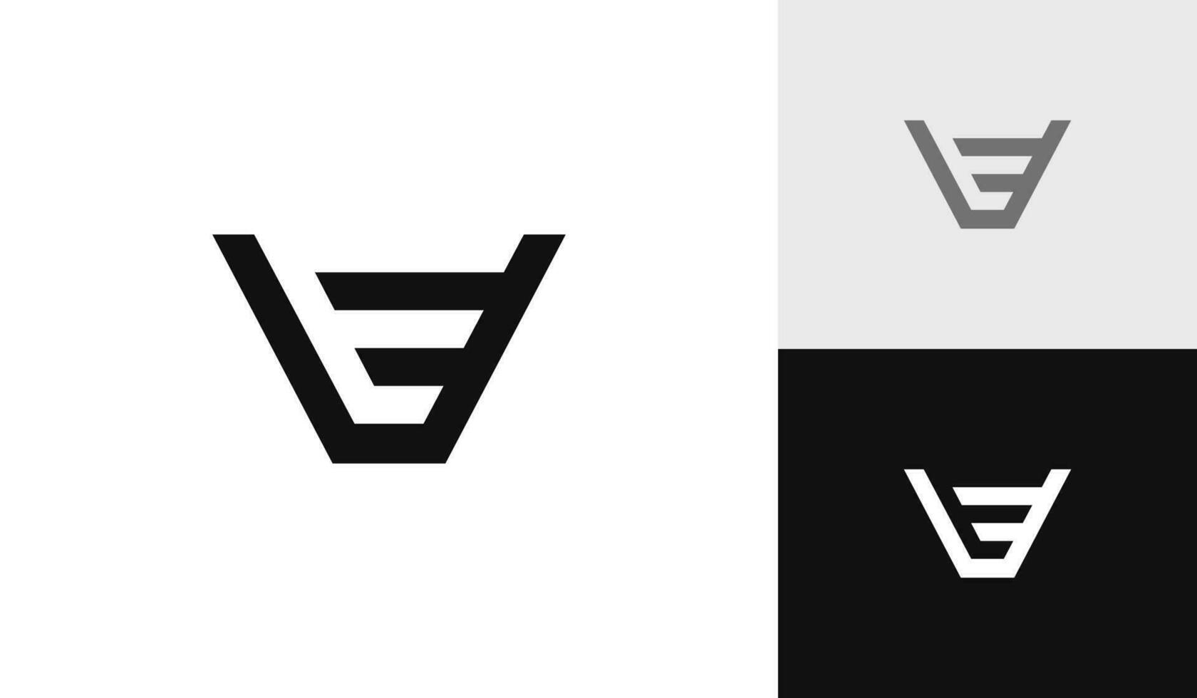 brief ev eerste monogram logo ontwerp vector