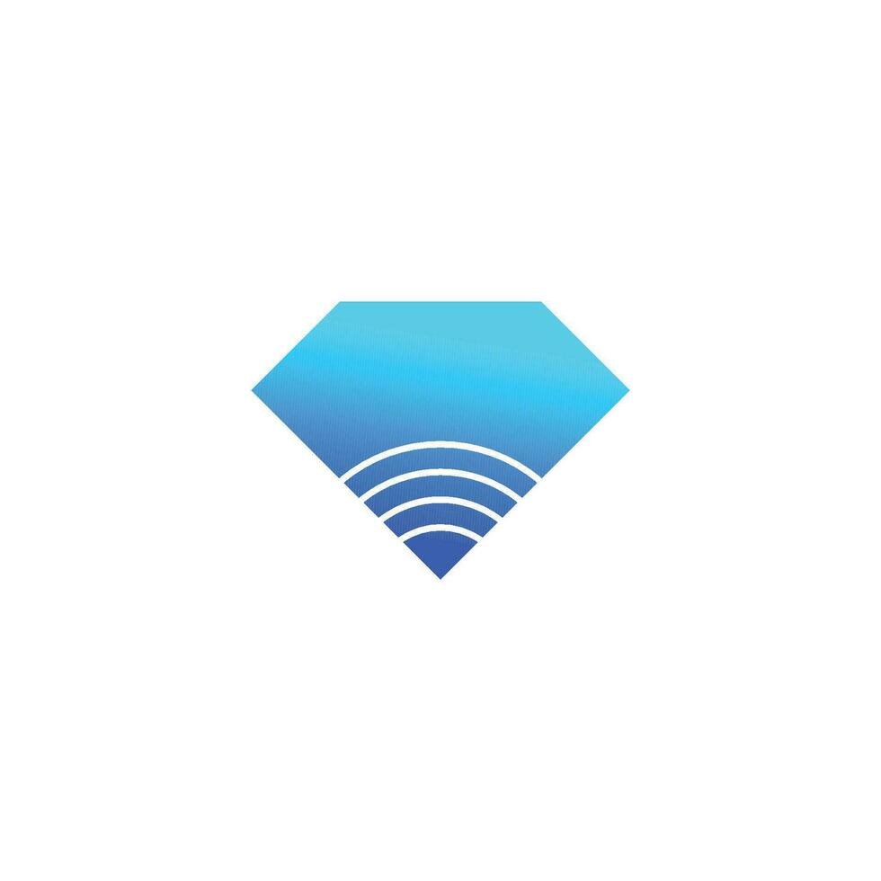 strepen helling blauw diamant logo vector