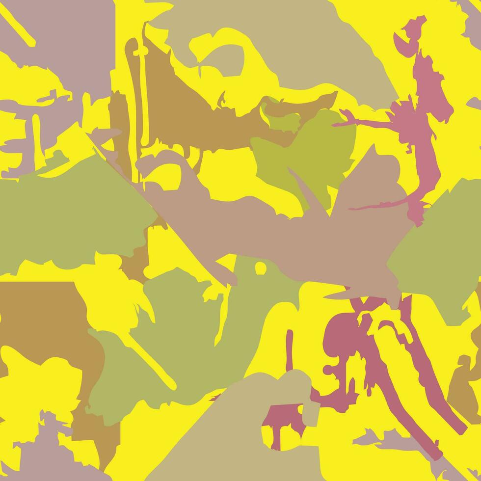 geel camo ruw kleurrijk naadloos patroon vector