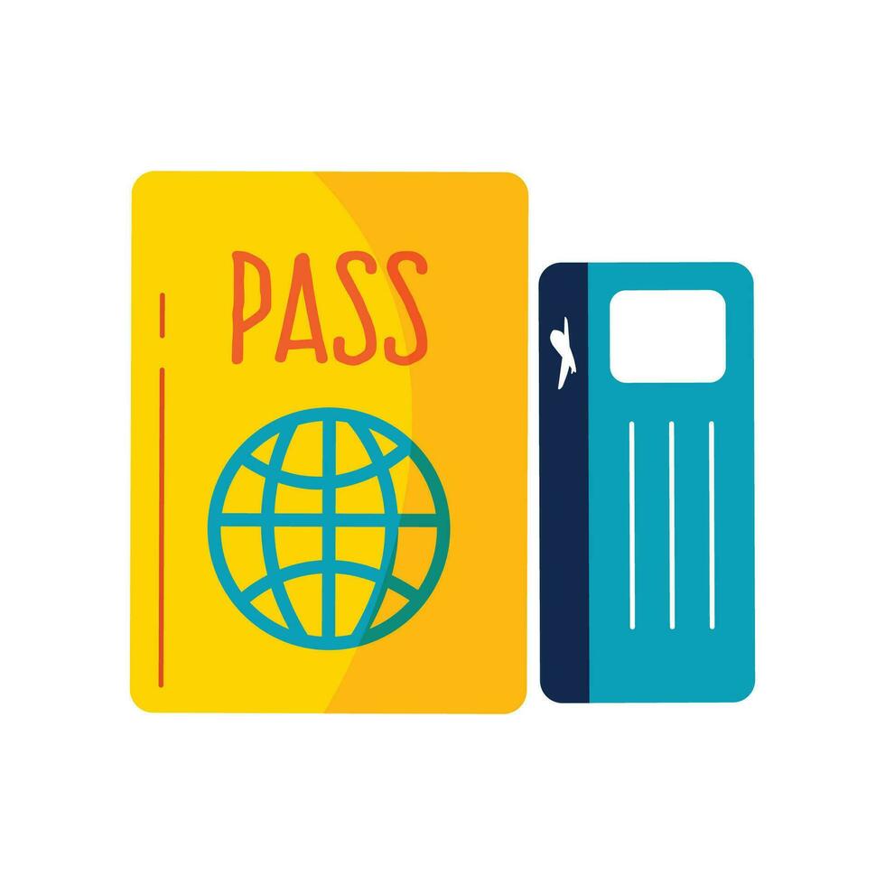 vector illustratie van paspoort icoon paspoort boek vlak paspoort boek ontwerp