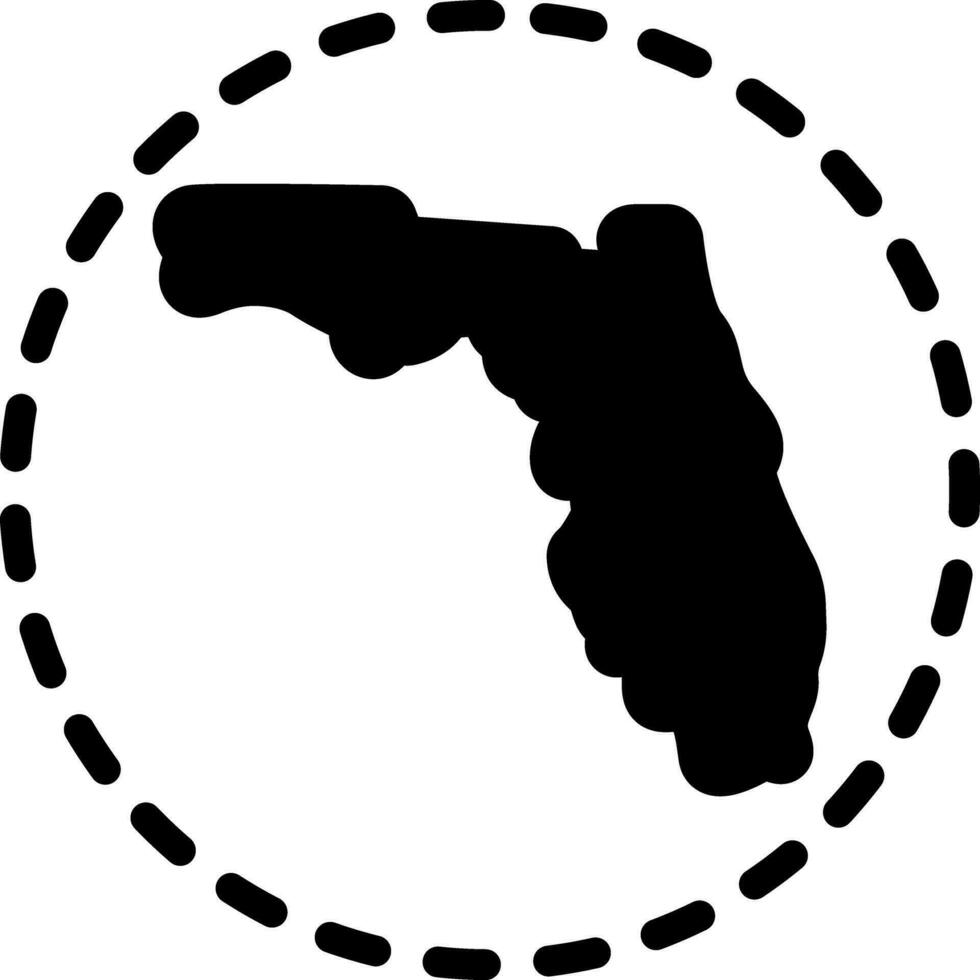 solide icoon voor Florida vector