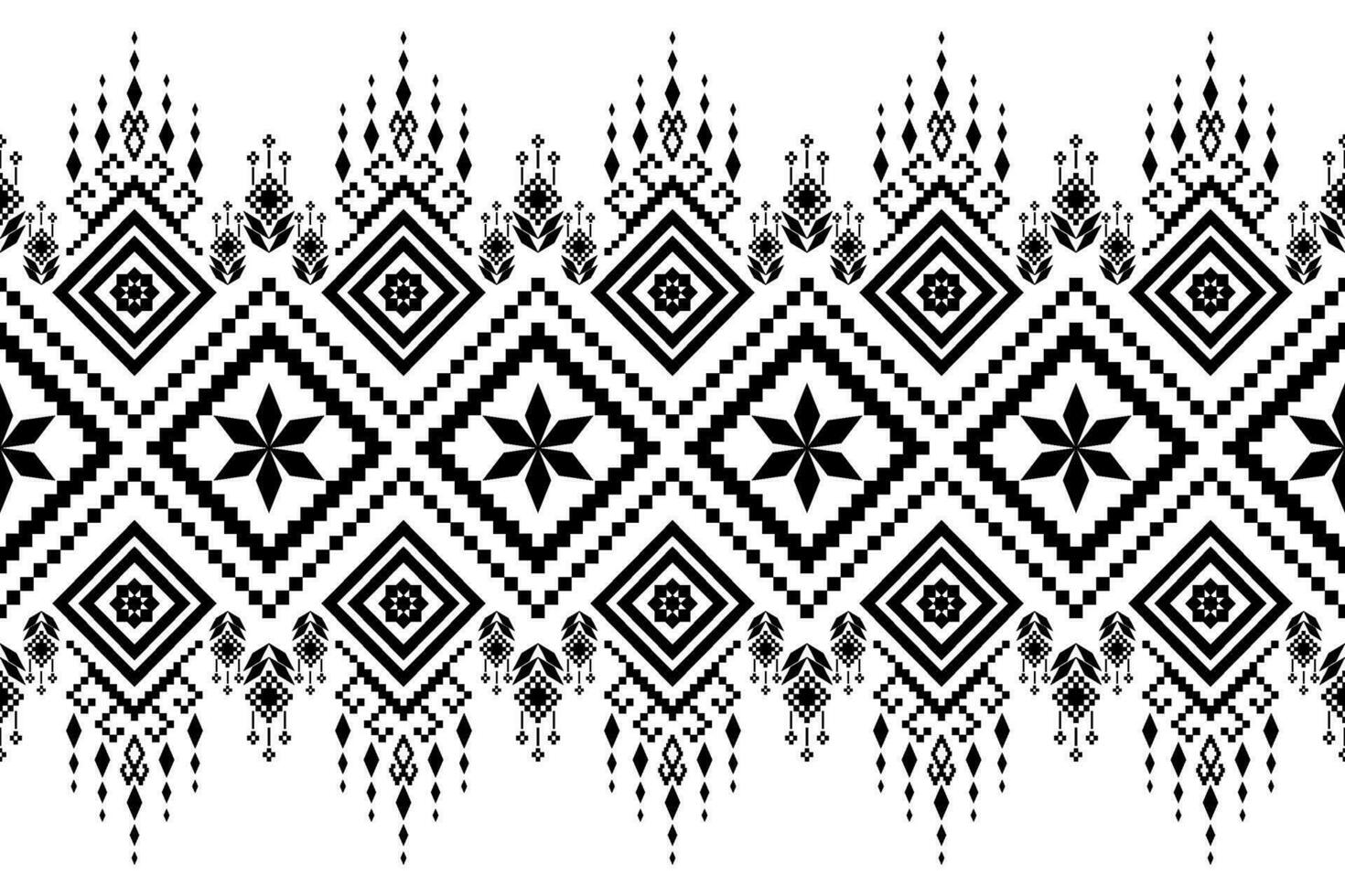 natuur jaargangen kruis steek traditioneel etnisch patroon paisley bloem ikat achtergrond abstract aztec Afrikaanse Indonesisch Indisch naadloos patroon voor kleding stof afdrukken kleding jurk tapijt gordijnen en sarong vector