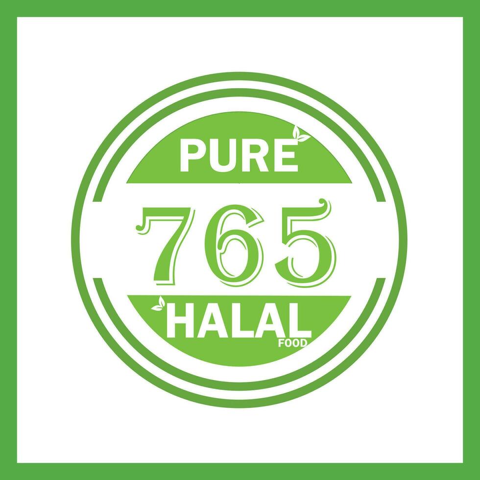 ontwerp met halal blad ontwerp 765 vector