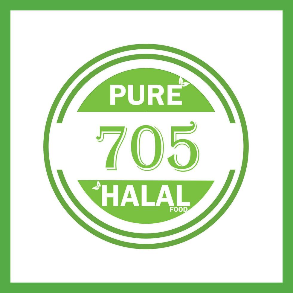 ontwerp met halal blad ontwerp 705 vector