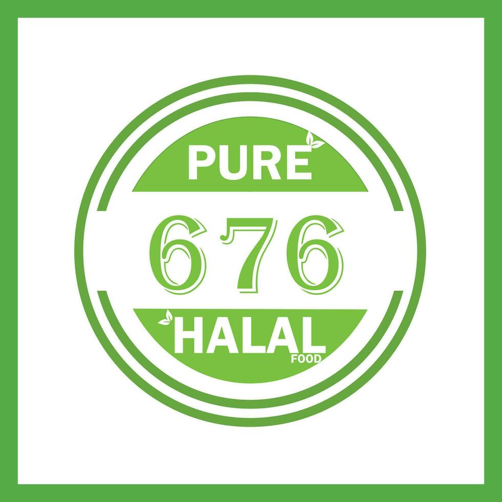 ontwerp met halal blad ontwerp 676 vector