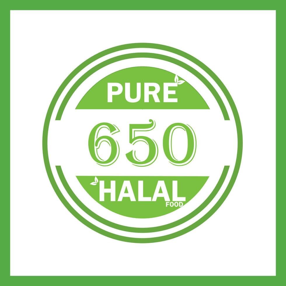 ontwerp met halal blad ontwerp 650 vector