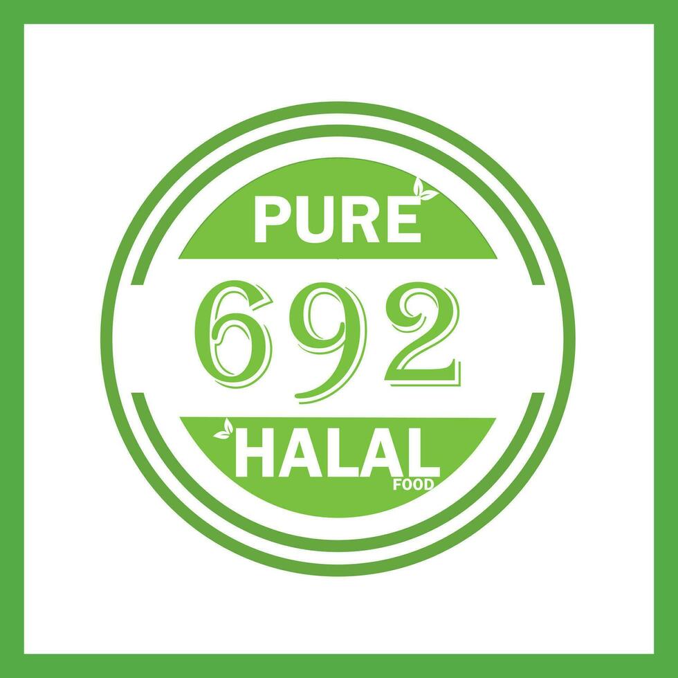 ontwerp met halal blad ontwerp 692 vector