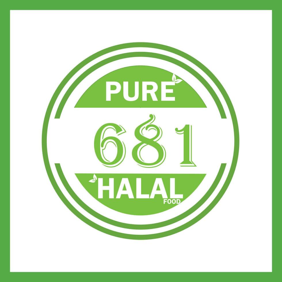 ontwerp met halal blad ontwerp 681 vector