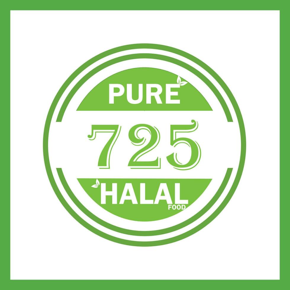 ontwerp met halal blad ontwerp 725 vector