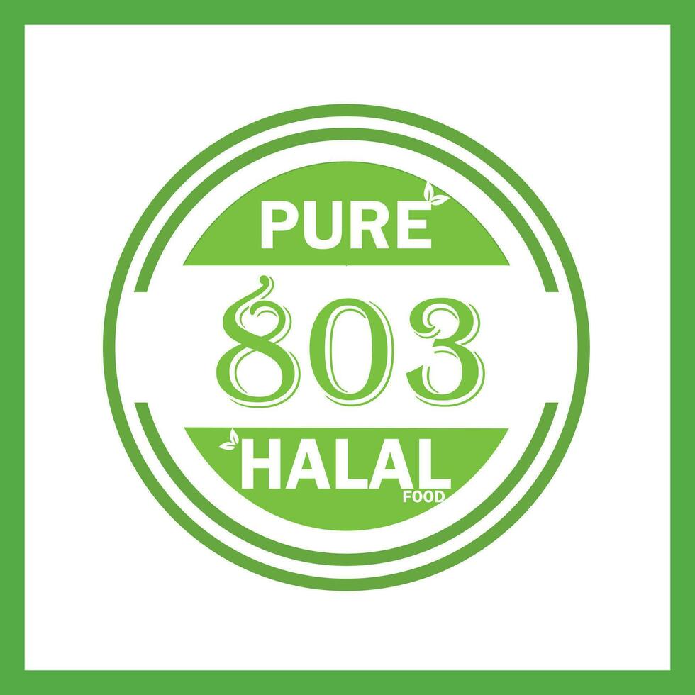 ontwerp met halal blad ontwerp 803 vector