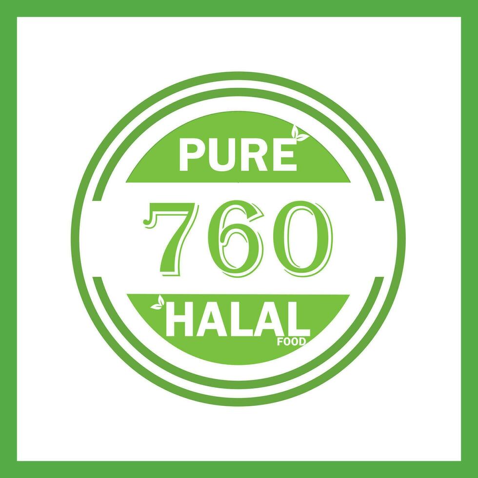 ontwerp met halal blad ontwerp 760 vector