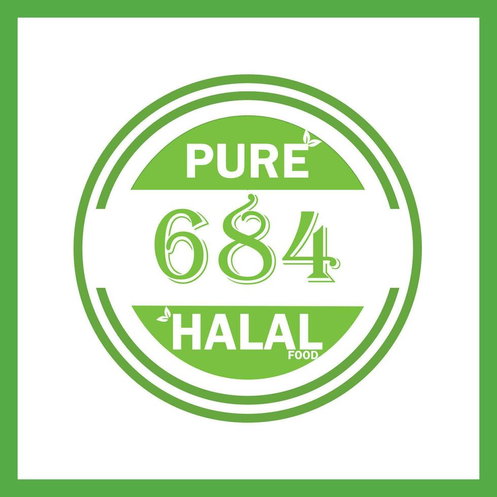ontwerp met halal blad ontwerp 684 vector