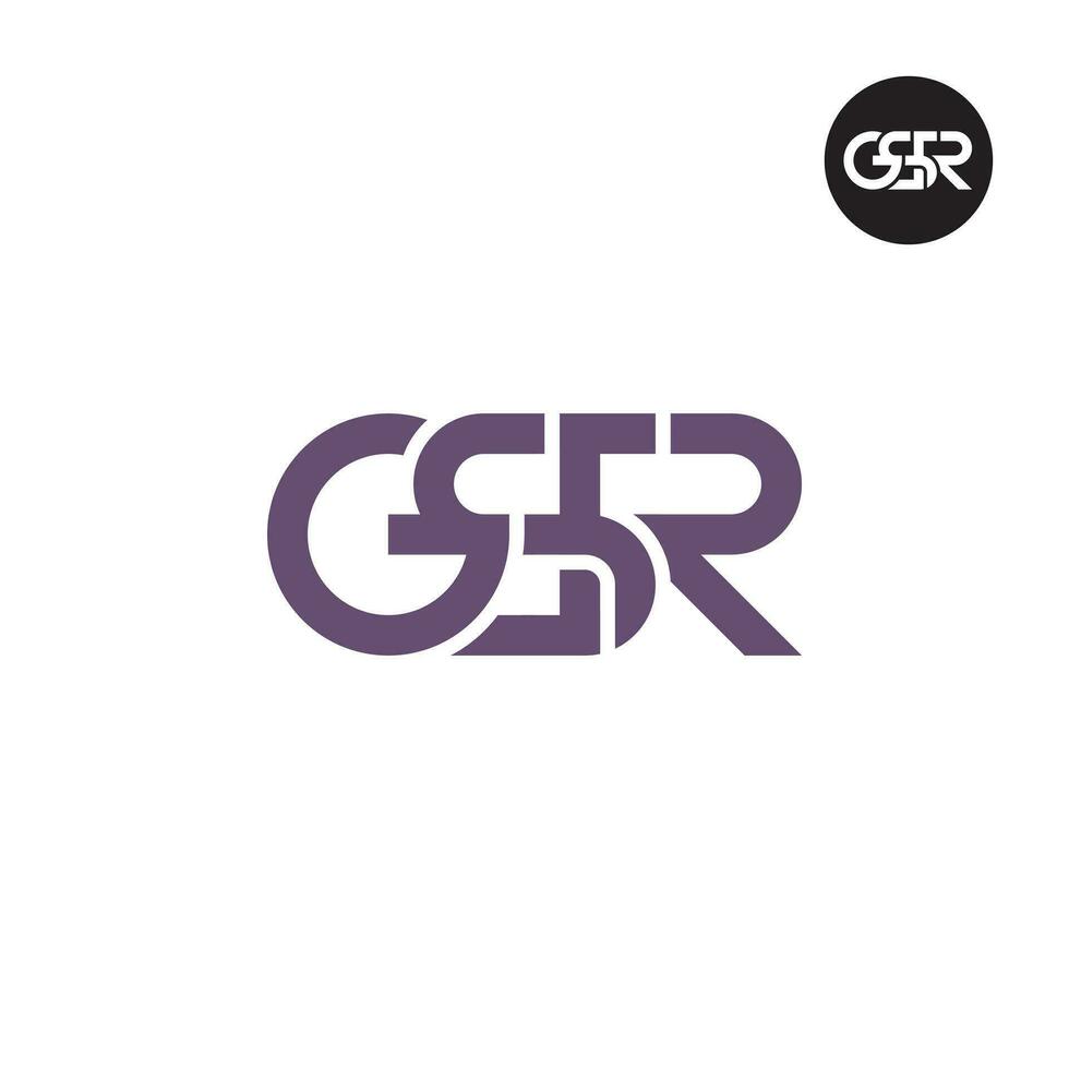 brief gsr monogram logo ontwerp vector