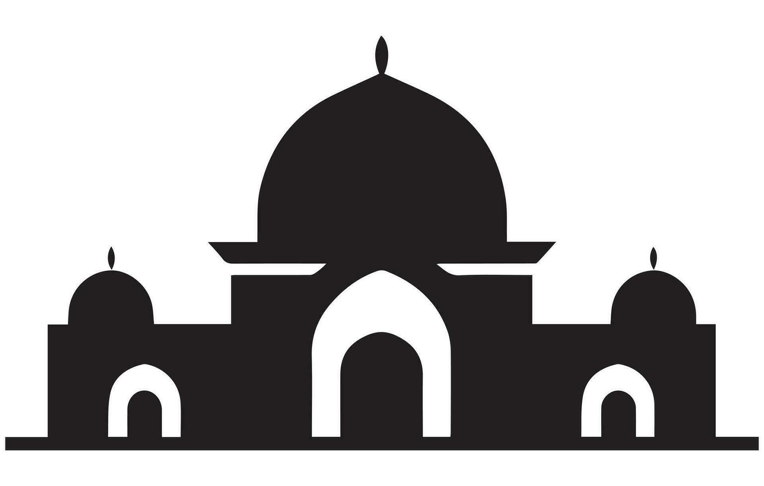 kaaba in mekka saudi Arabië meetkundig patroon icoon voor groet achtergrond van hadj, vector silhouet