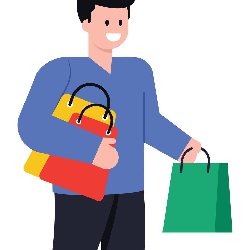 winkelen en kopen vector