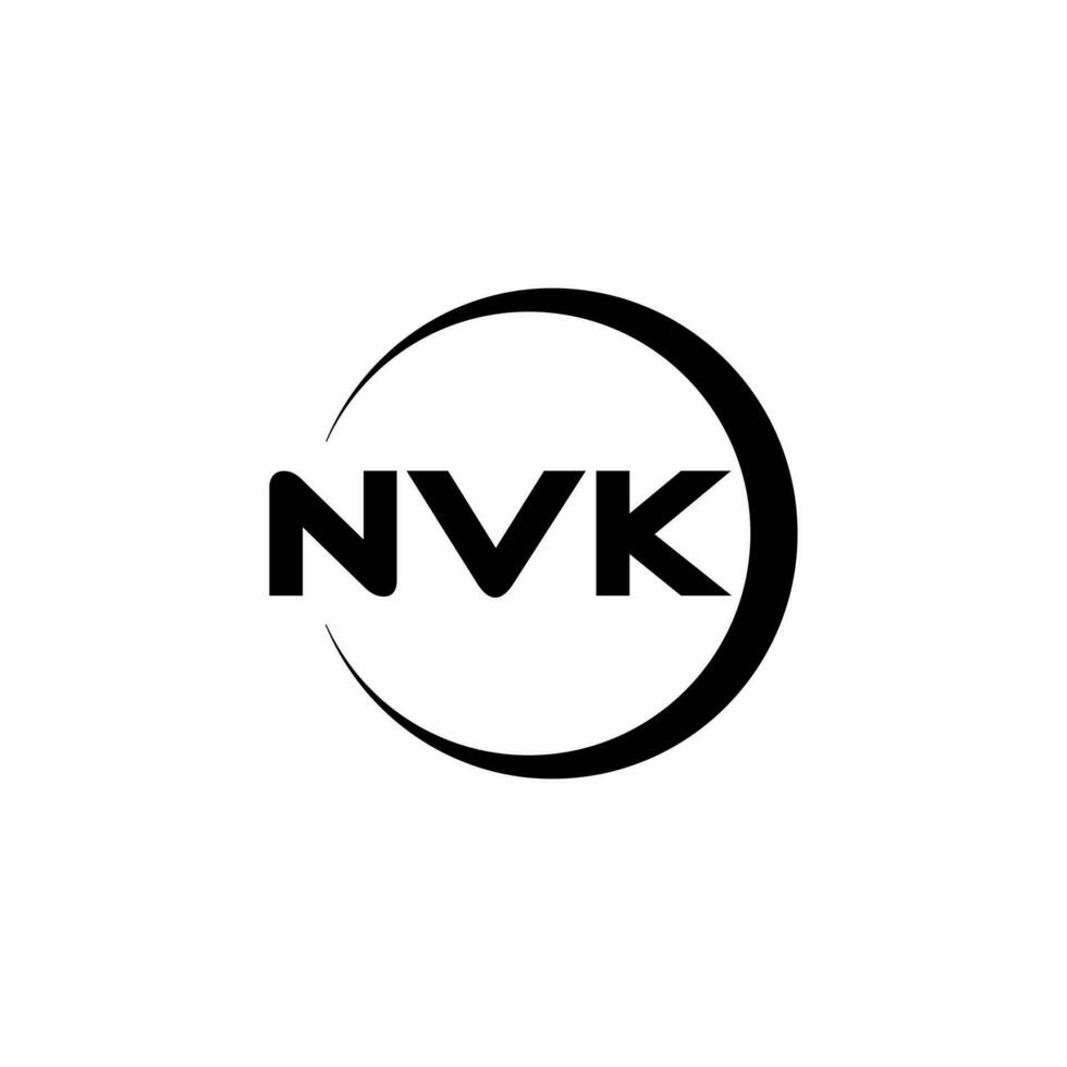 nvk brief logo ontwerp, inspiratie voor een uniek identiteit. modern elegantie en creatief ontwerp. watermerk uw succes met de opvallend deze logo. vector