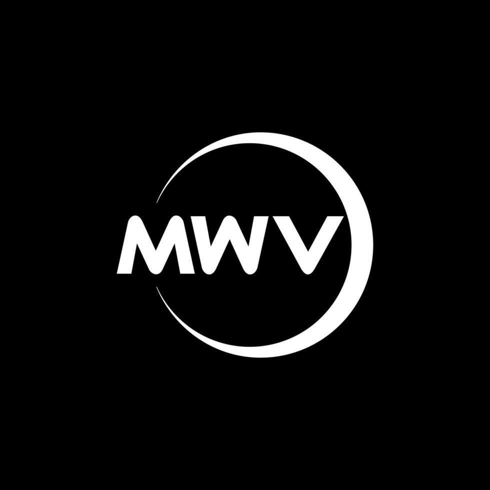 mwv brief logo ontwerp, inspiratie voor een uniek identiteit. modern elegantie en creatief ontwerp. watermerk uw succes met de opvallend deze logo. vector