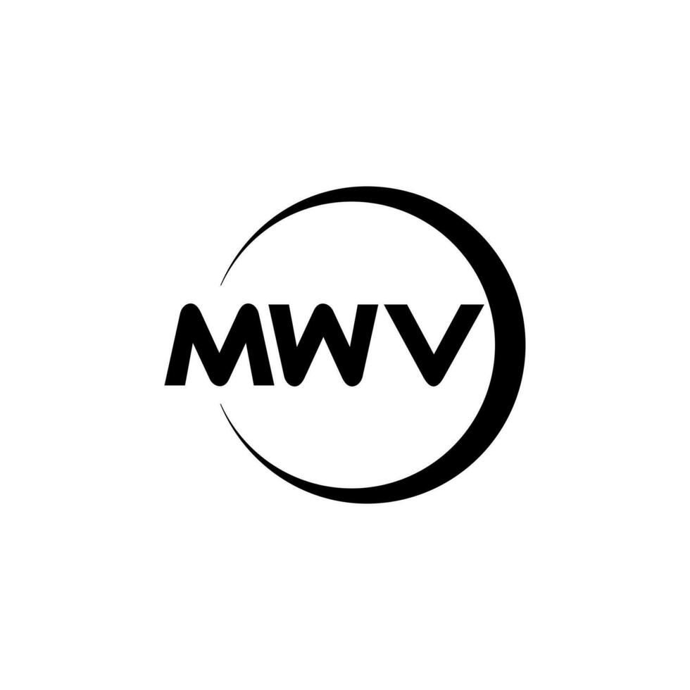 mwv brief logo ontwerp, inspiratie voor een uniek identiteit. modern elegantie en creatief ontwerp. watermerk uw succes met de opvallend deze logo. vector