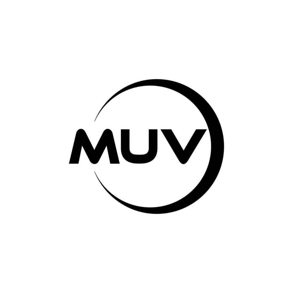 muv brief logo ontwerp, inspiratie voor een uniek identiteit. modern elegantie en creatief ontwerp. watermerk uw succes met de opvallend deze logo. vector