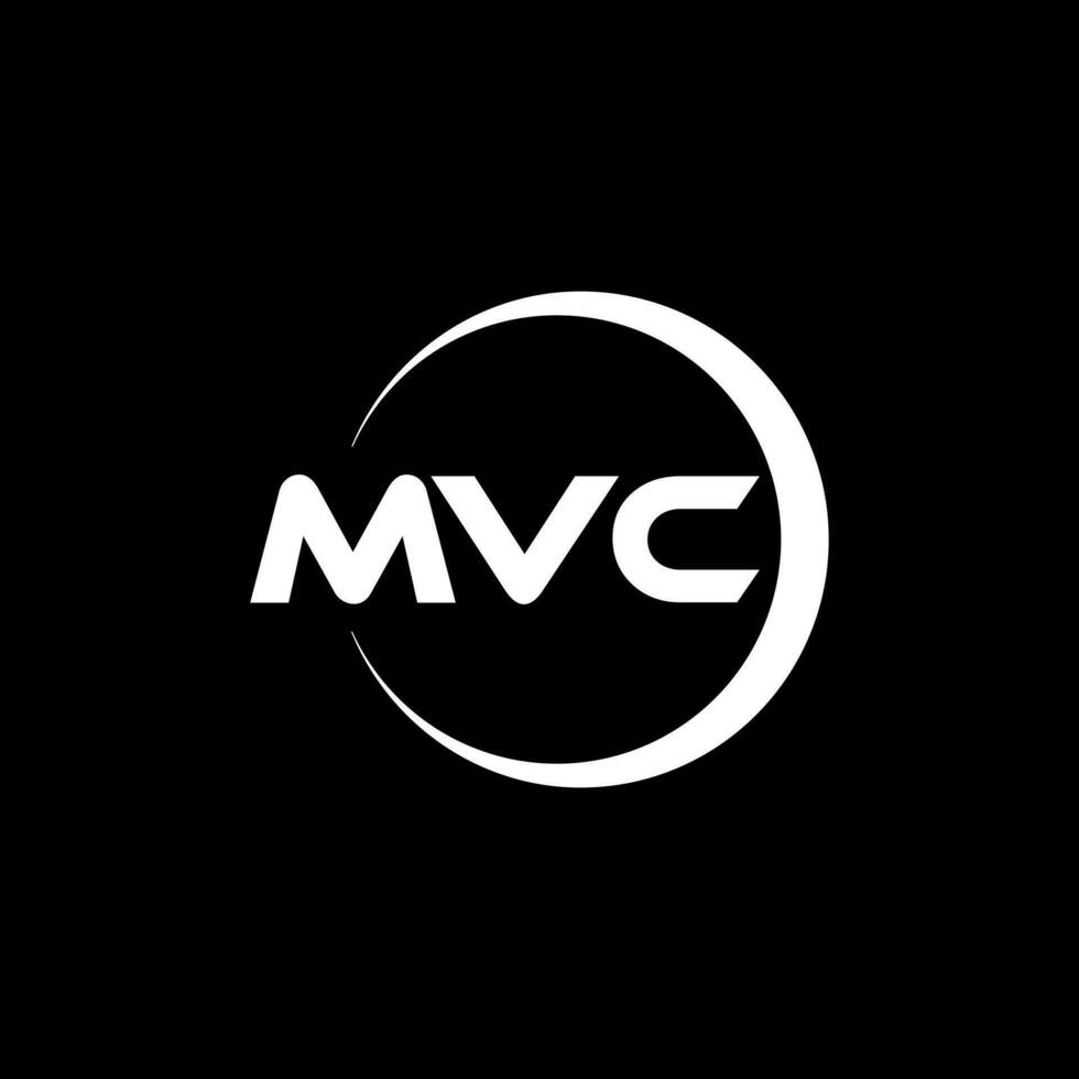 mvc brief logo ontwerp, inspiratie voor een uniek identiteit. modern elegantie en creatief ontwerp. watermerk uw succes met de opvallend deze logo. vector