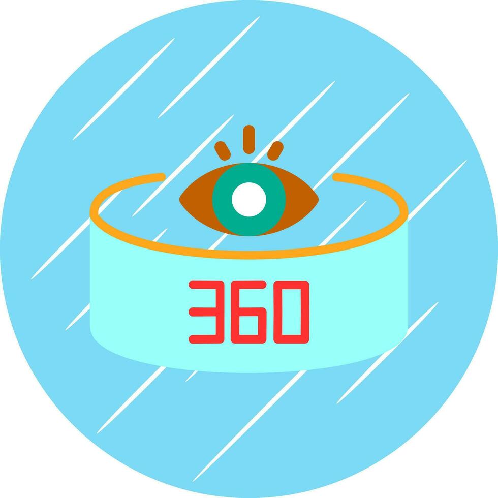 360 graden visie vector icoon ontwerp