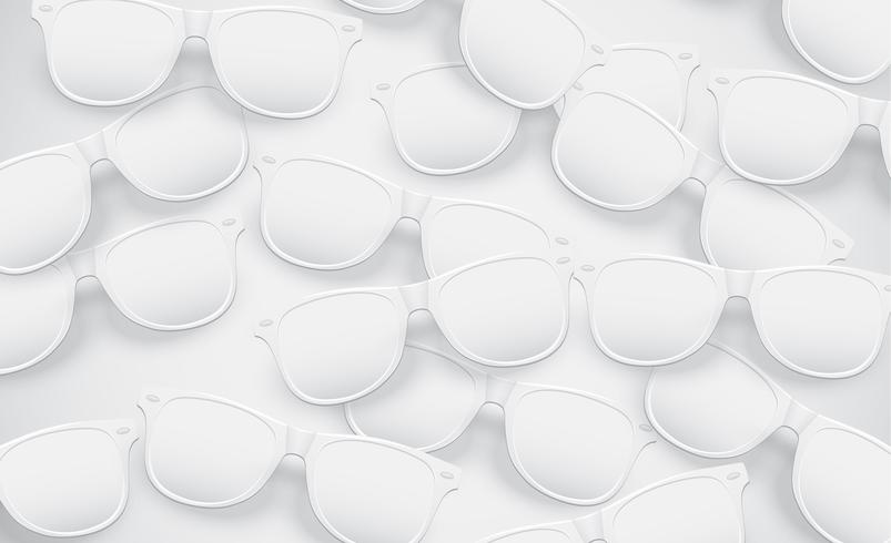 Witte matte zonnebril voor advertisng, vectorillustratie vector