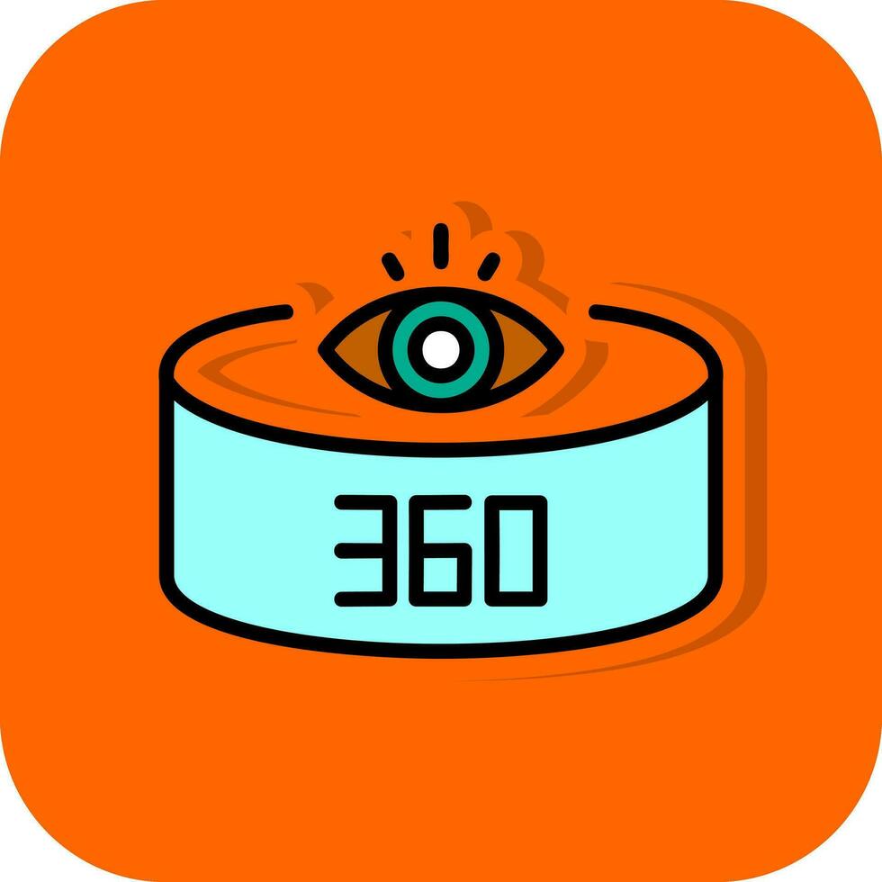 360 graden visie vector icoon ontwerp
